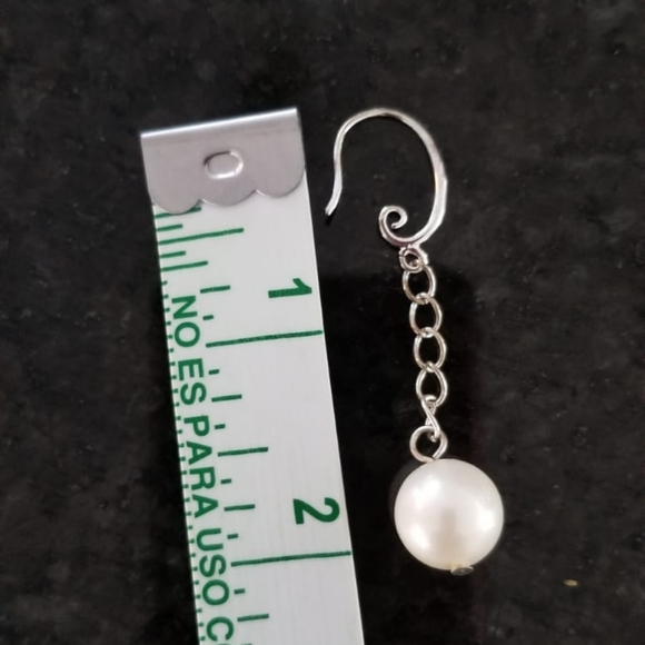 Faux Pearl Dangle Earrings - Picture 3 of 3